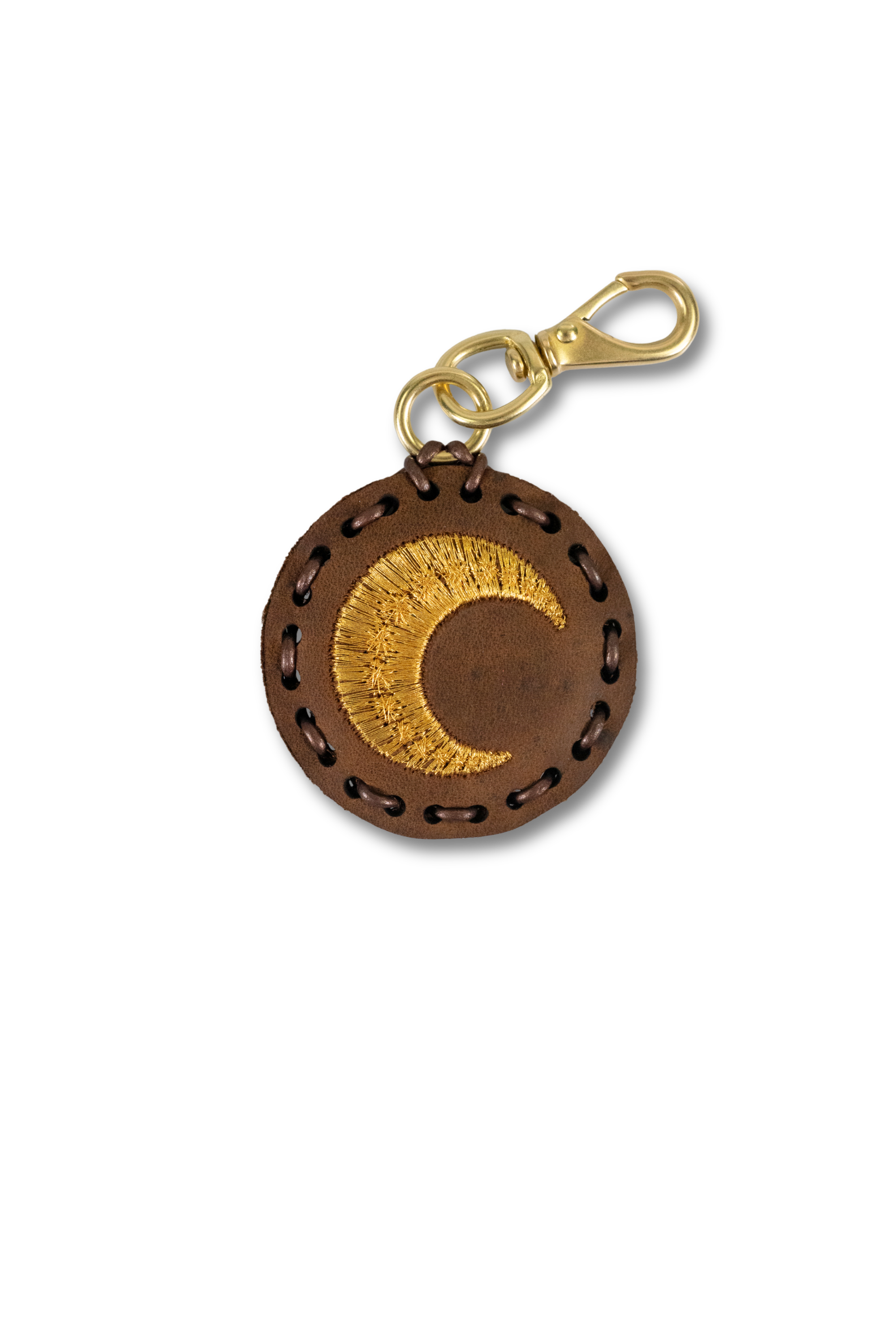 Small Circle Laced Charm - Moon