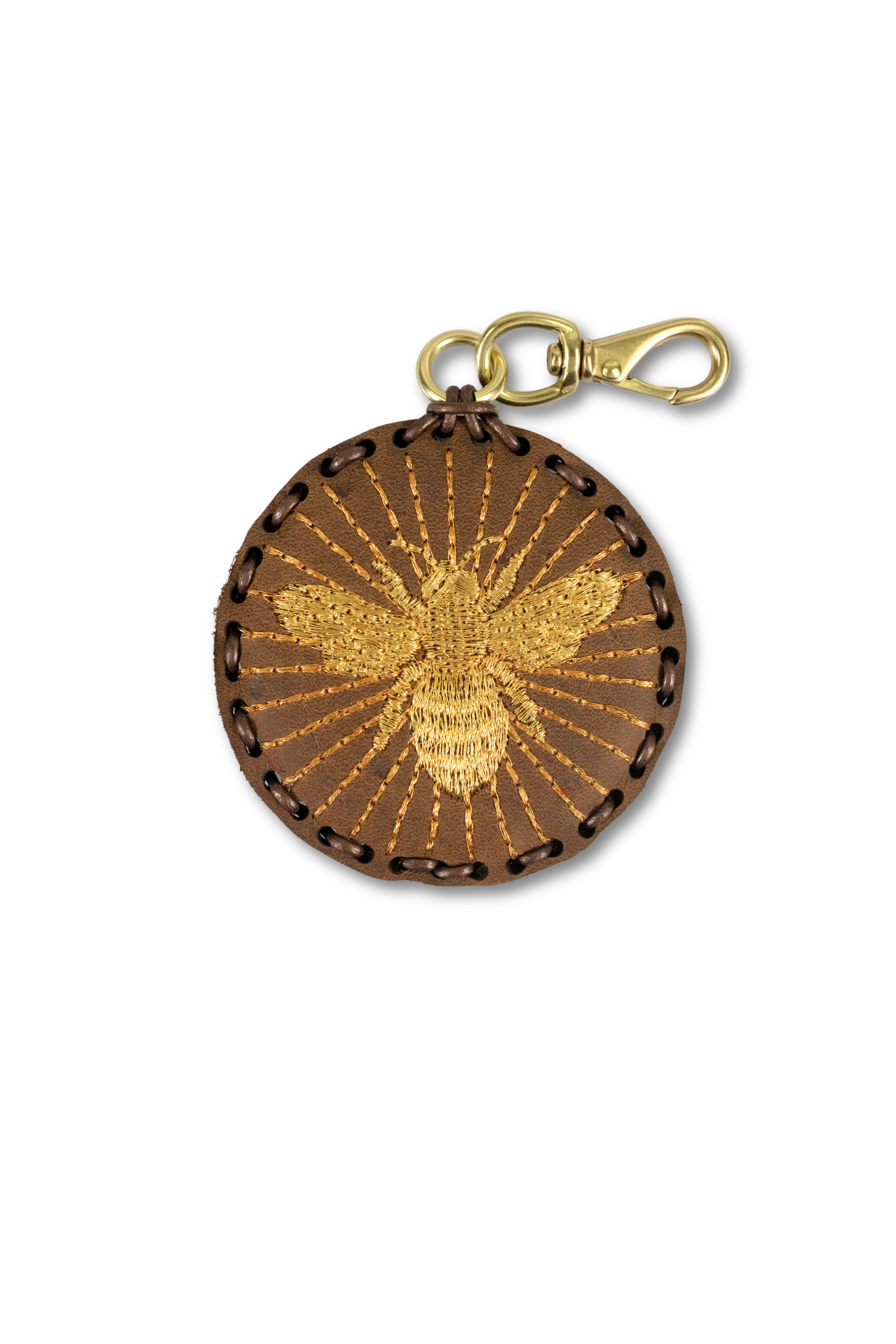 Large Circle Laced Charm - Bee