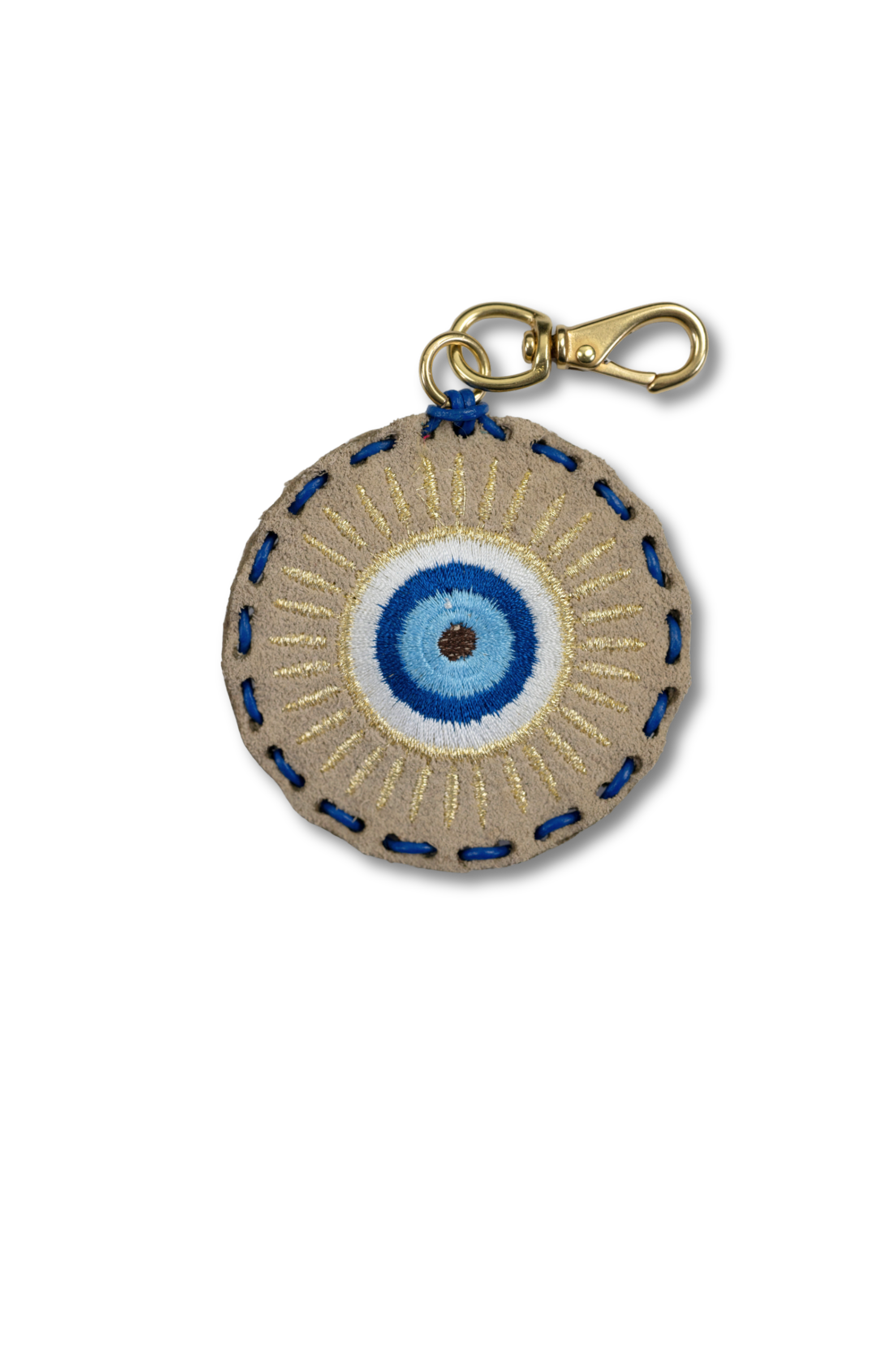 Large Circle Laced Charms- Evil Eye