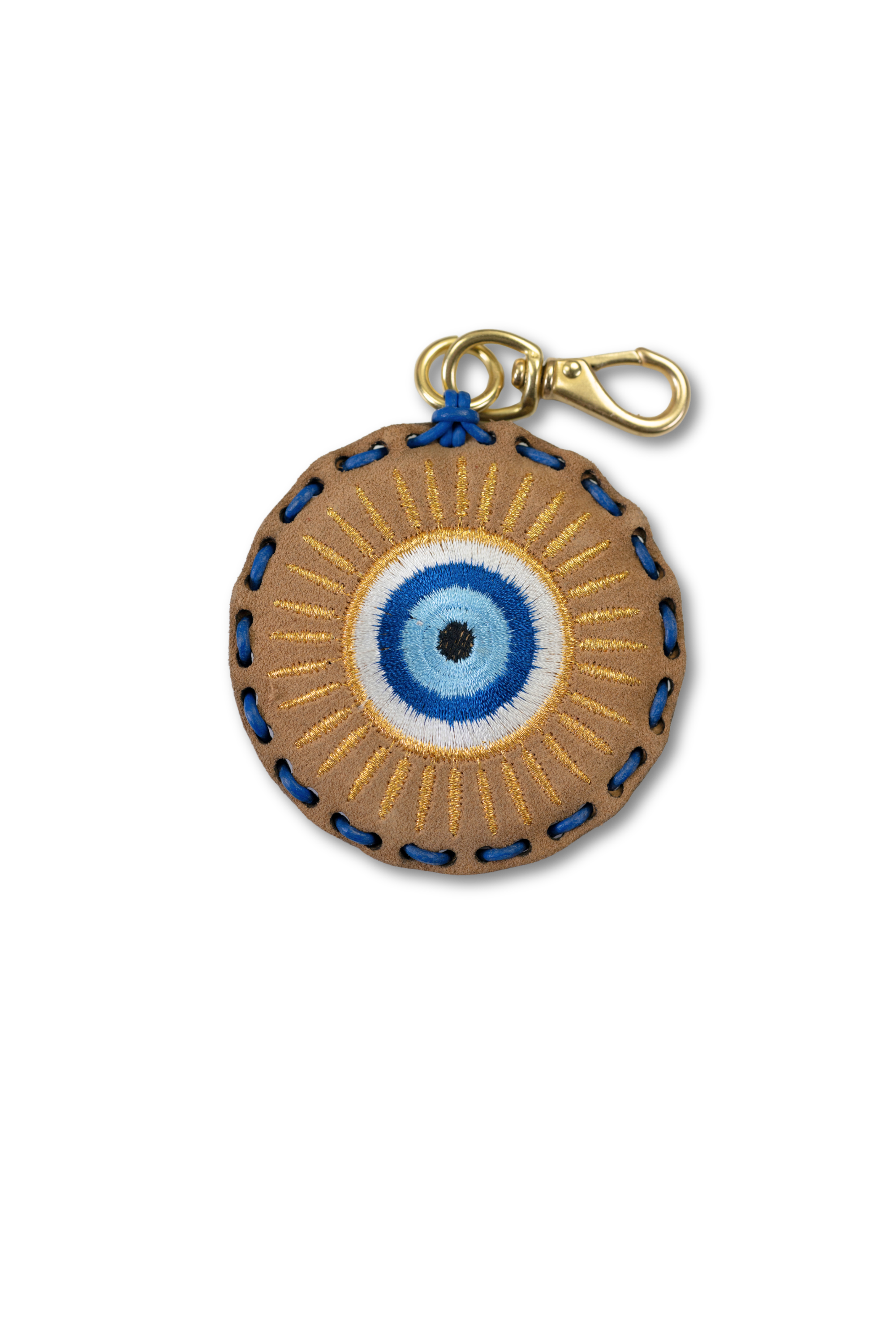 Large Circle Laced Charms- Evil Eye