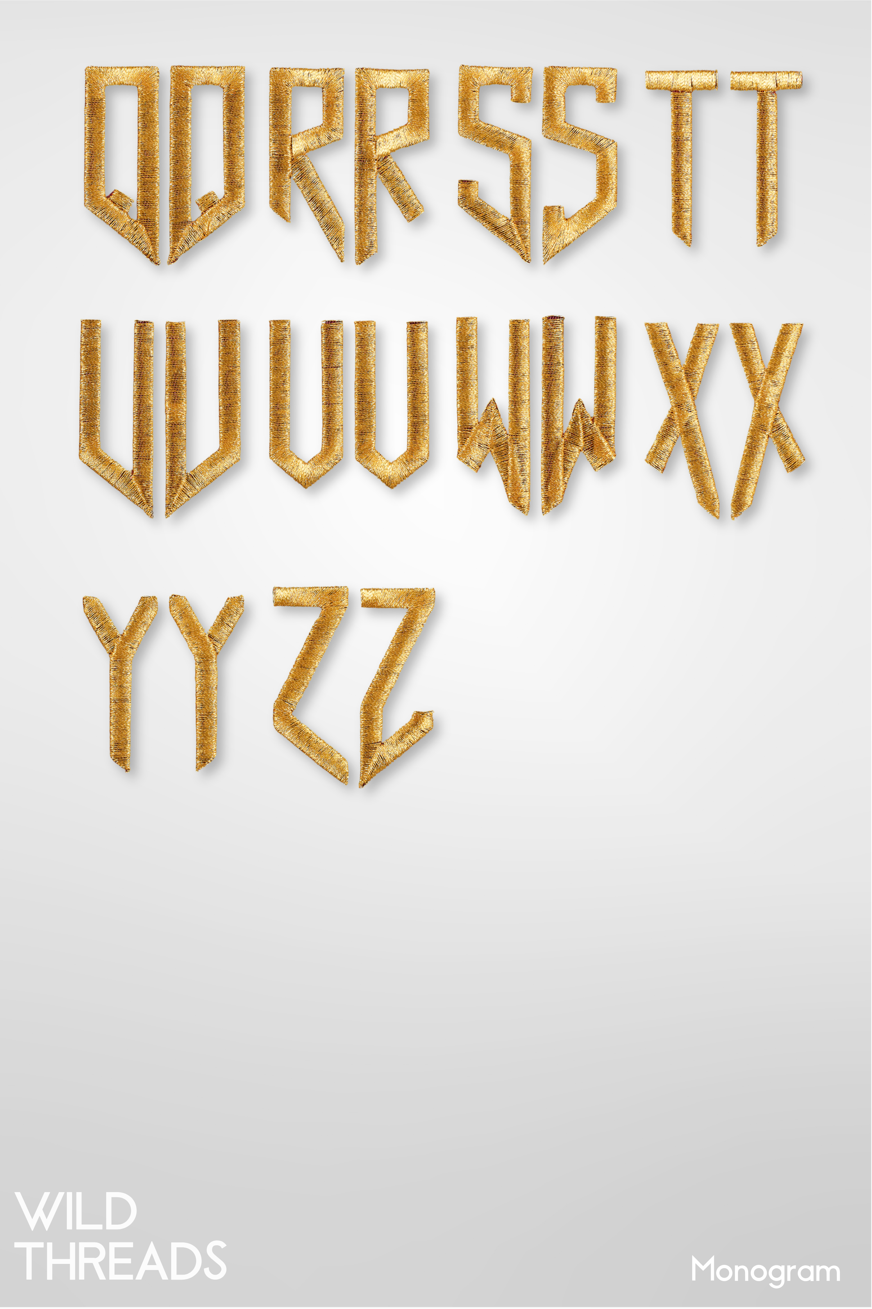 Laced Monogram Shield 2 Letters