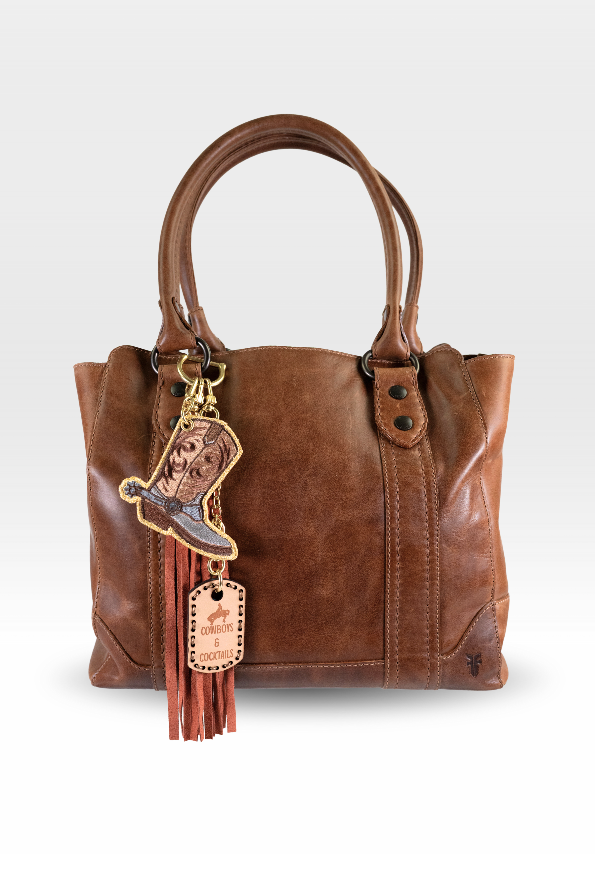 Cowboys & Cocktails Dog Tag with Boot Stack