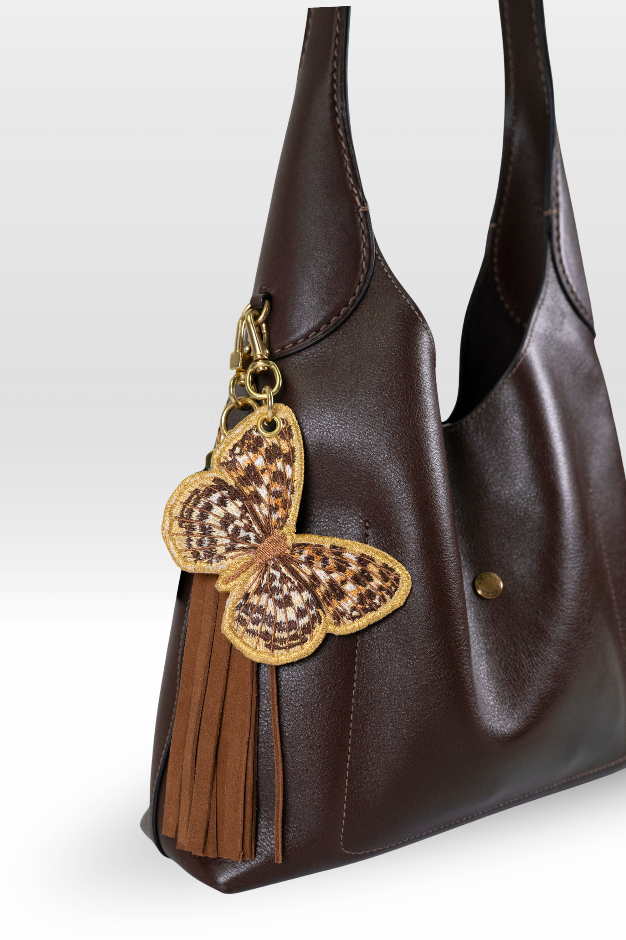 Leopard Butterfly with Carmel Silverado Tassel Stack