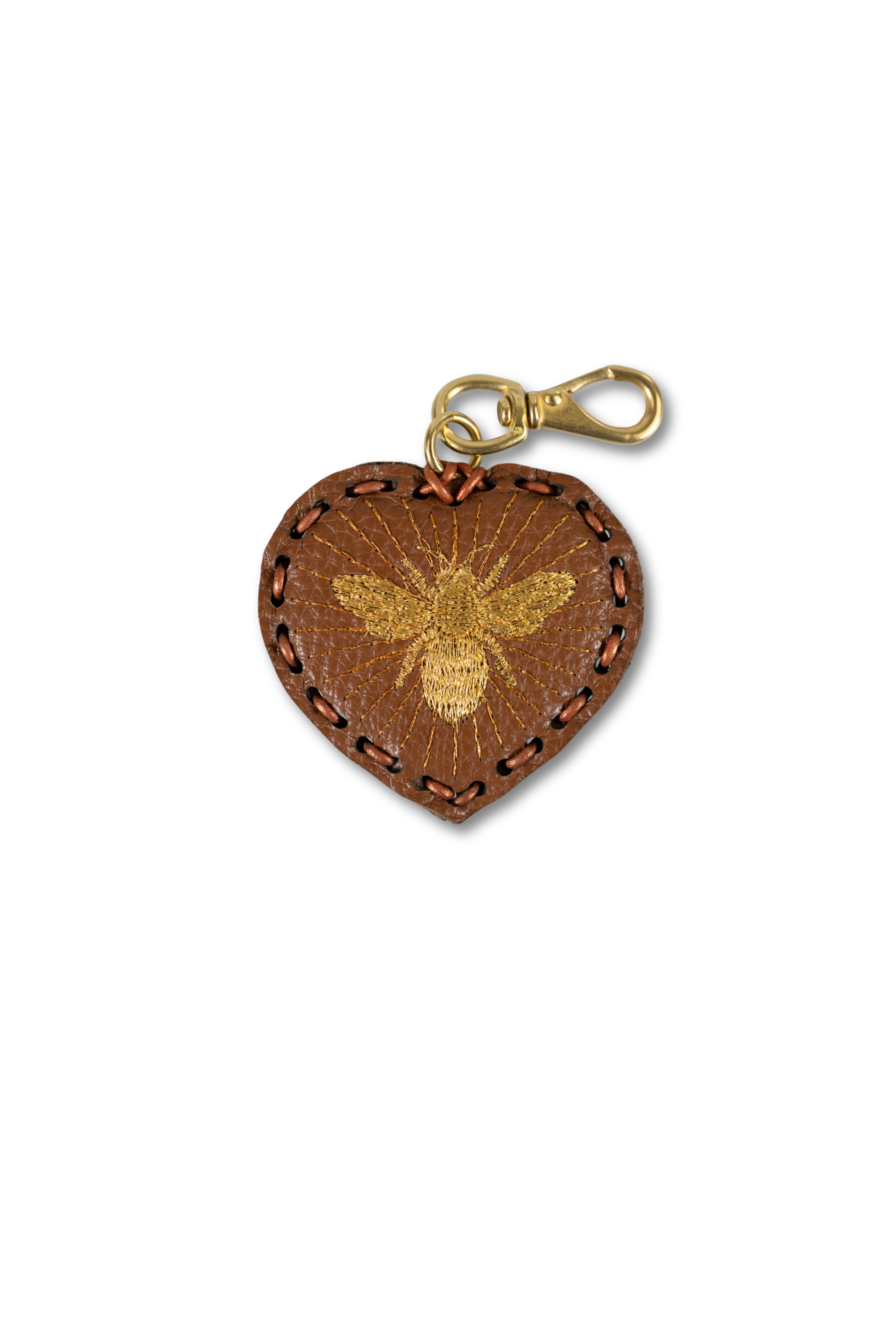 Small Heart Laced Charm - Bee