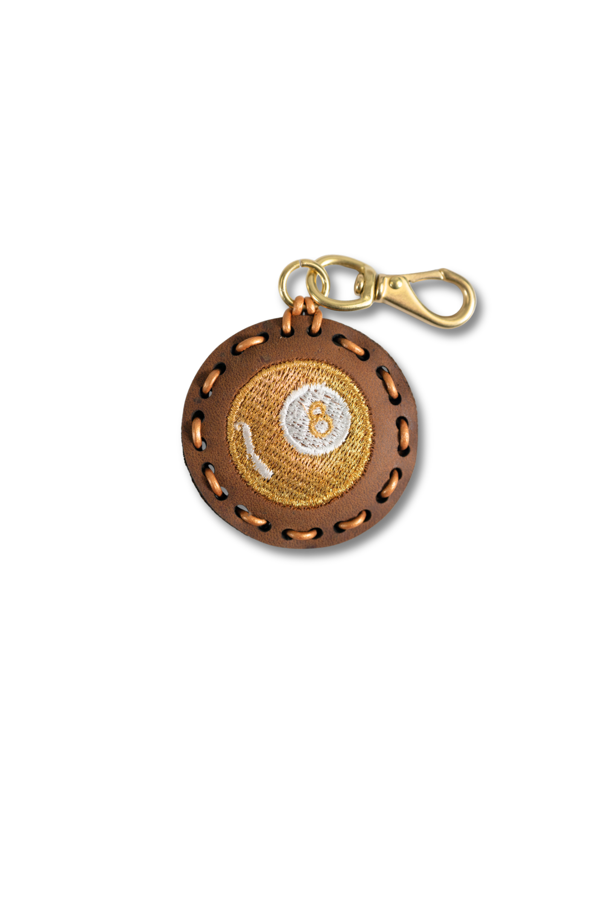 Small Circle Laced Charm - 8 Ball