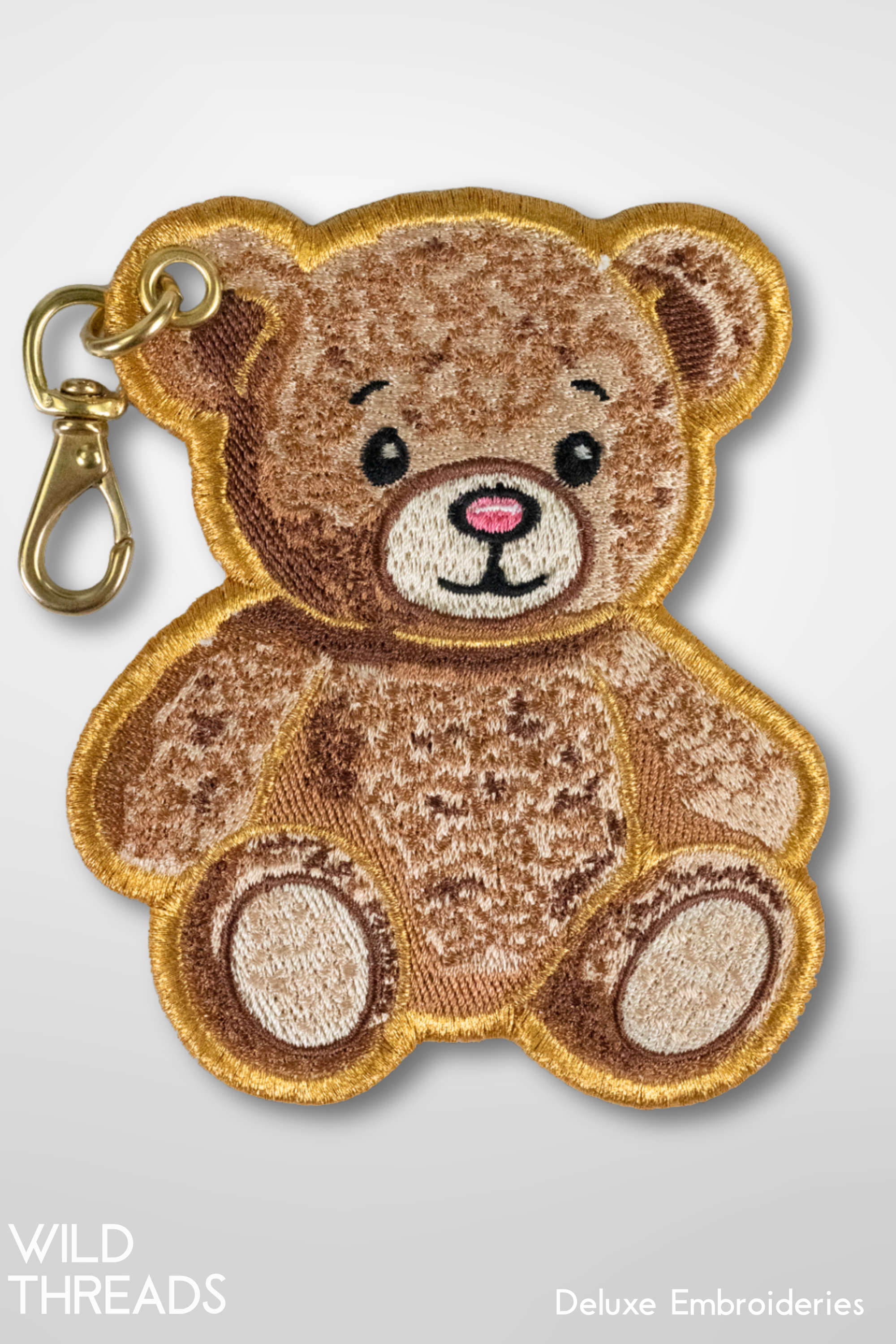 Teddy Bear with Suede Monogram Stack