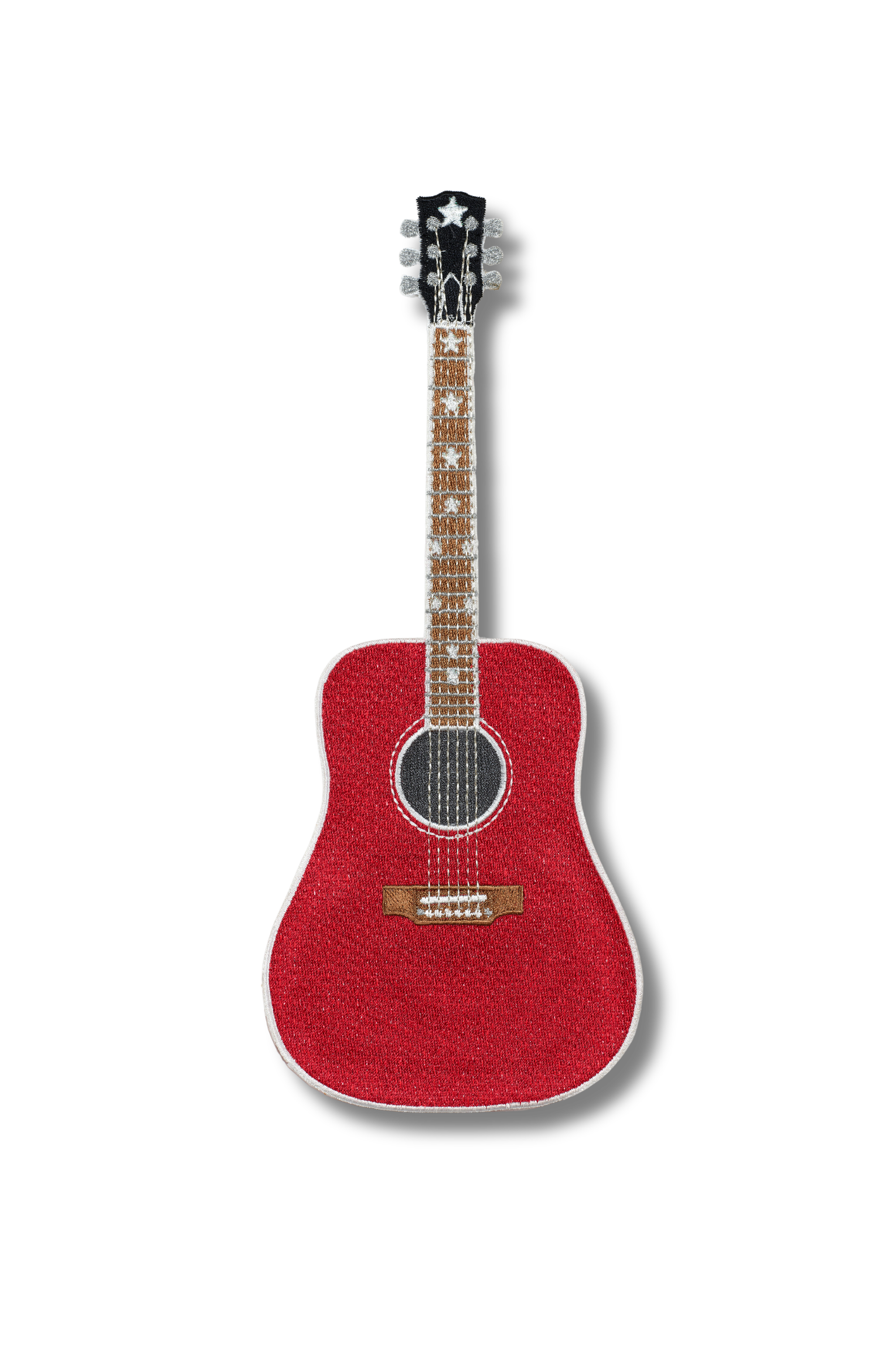 Red Acoustic Guitar Patch