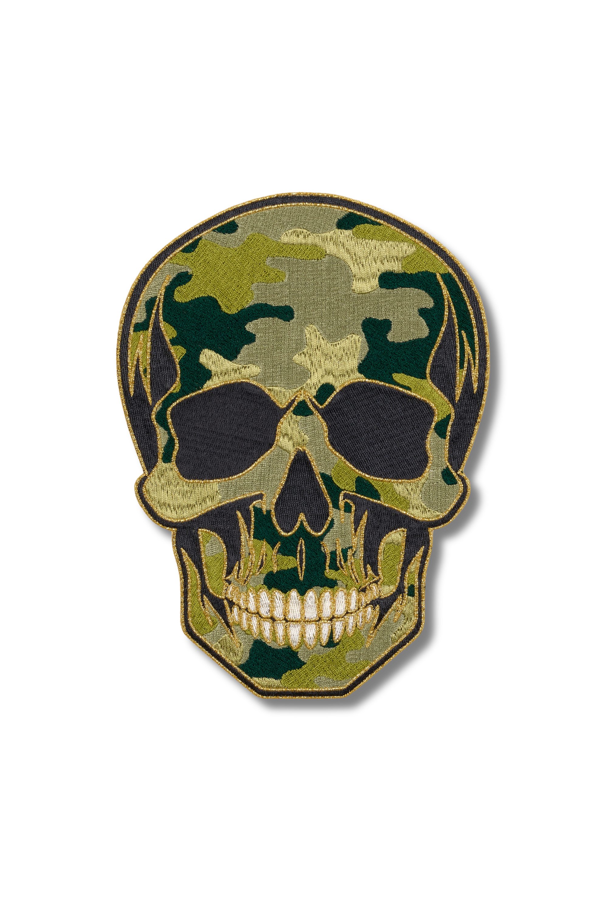 Woodland Camo Skull Patch
