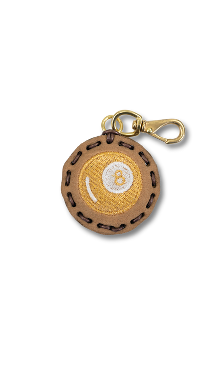Small Circle Laced Charm - 8 Ball