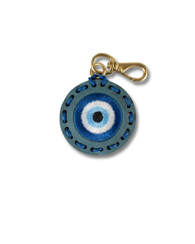 Small Circle Laced Charm - Evil Eye