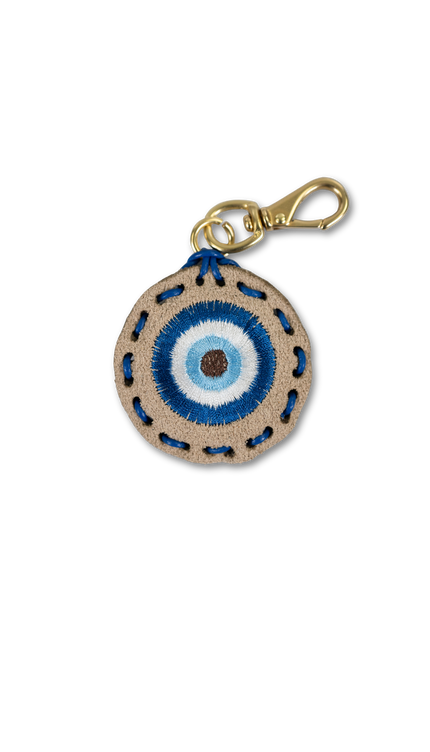Small Circle Laced Charm - Evil Eye