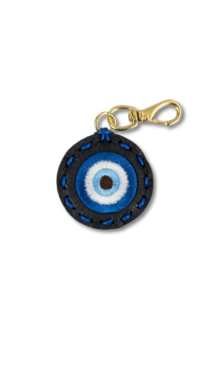 Small Circle Laced Charm - Evil Eye