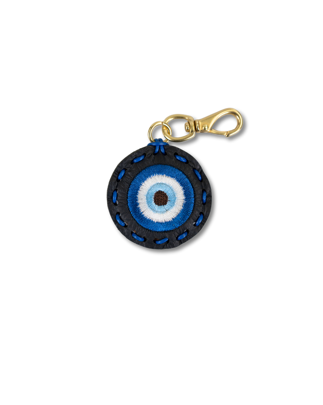 Small Circle Laced Charm - Evil Eye