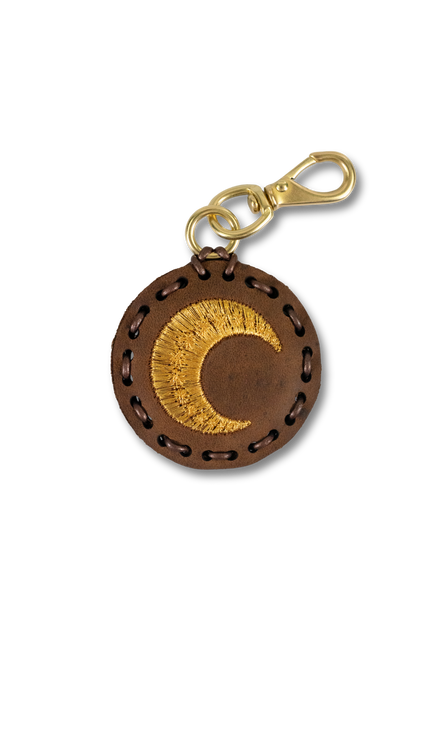 Small Circle Laced Charm - Moon