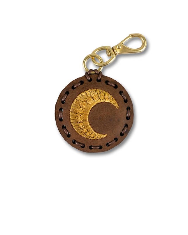Small Circle Laced Charm - Moon