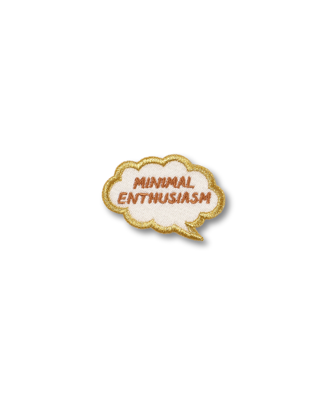 Minimal Enthusiasm - Thought Bubble Patch