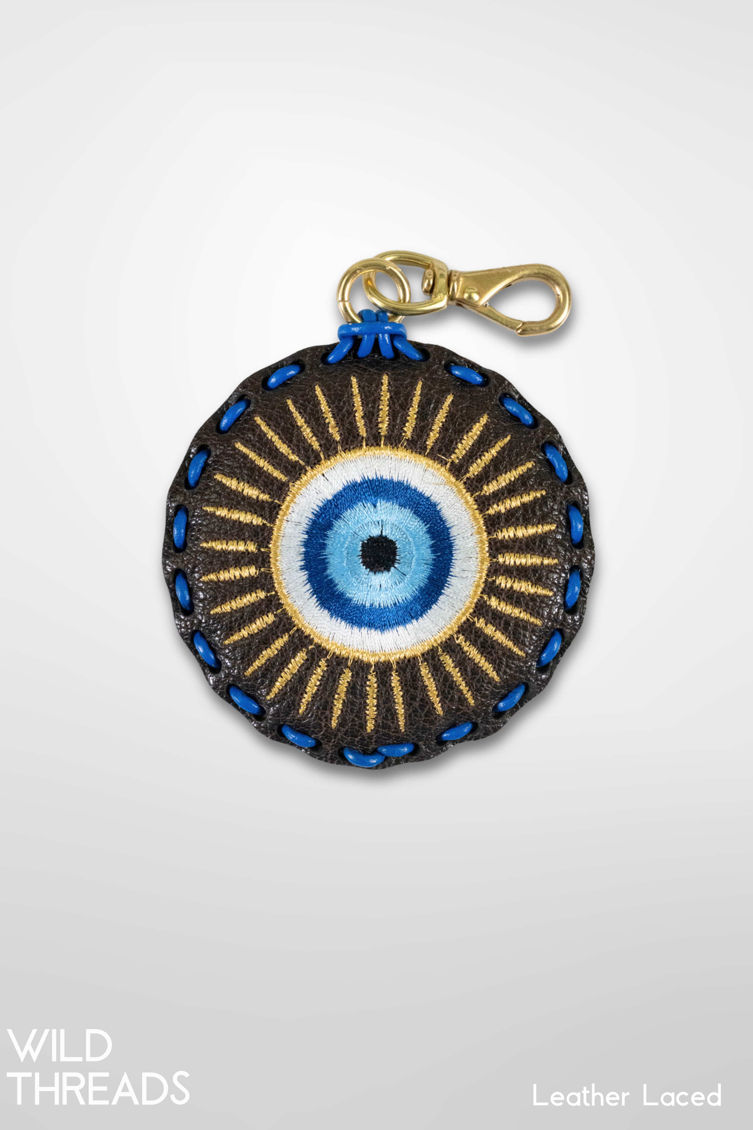 Large Circle Laced Charm - Evil Eye