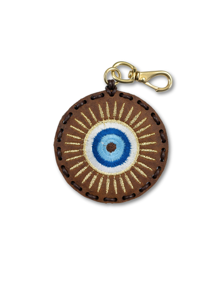 Large Circle Laced Charms- Evil Eye