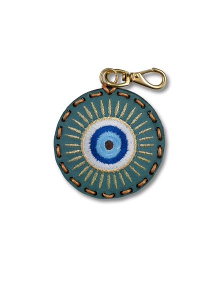 Large Circle Laced Charms- Evil Eye