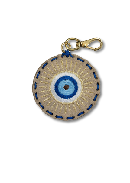 Large Circle Laced Charms- Evil Eye