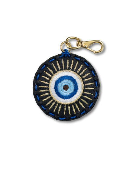 Large Circle Laced Charms- Evil Eye