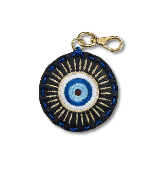 Large Circle Laced Charms- Evil Eye