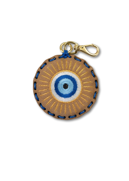 Large Circle Laced Charms- Evil Eye