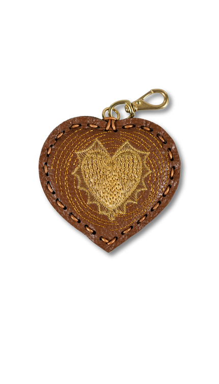 Large Heart Laced Charm - Heart