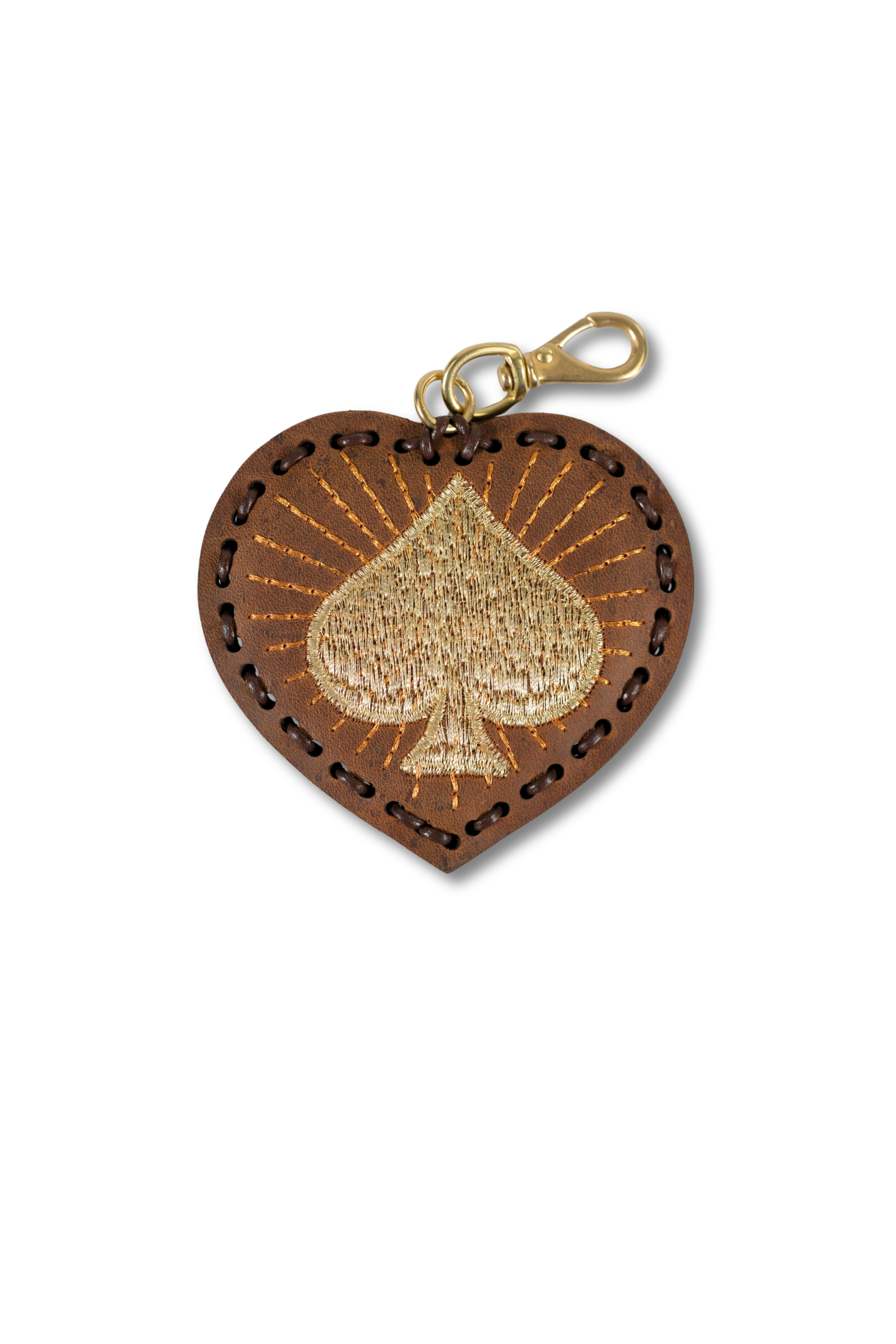 Large Heart Laced Charm - Spade
