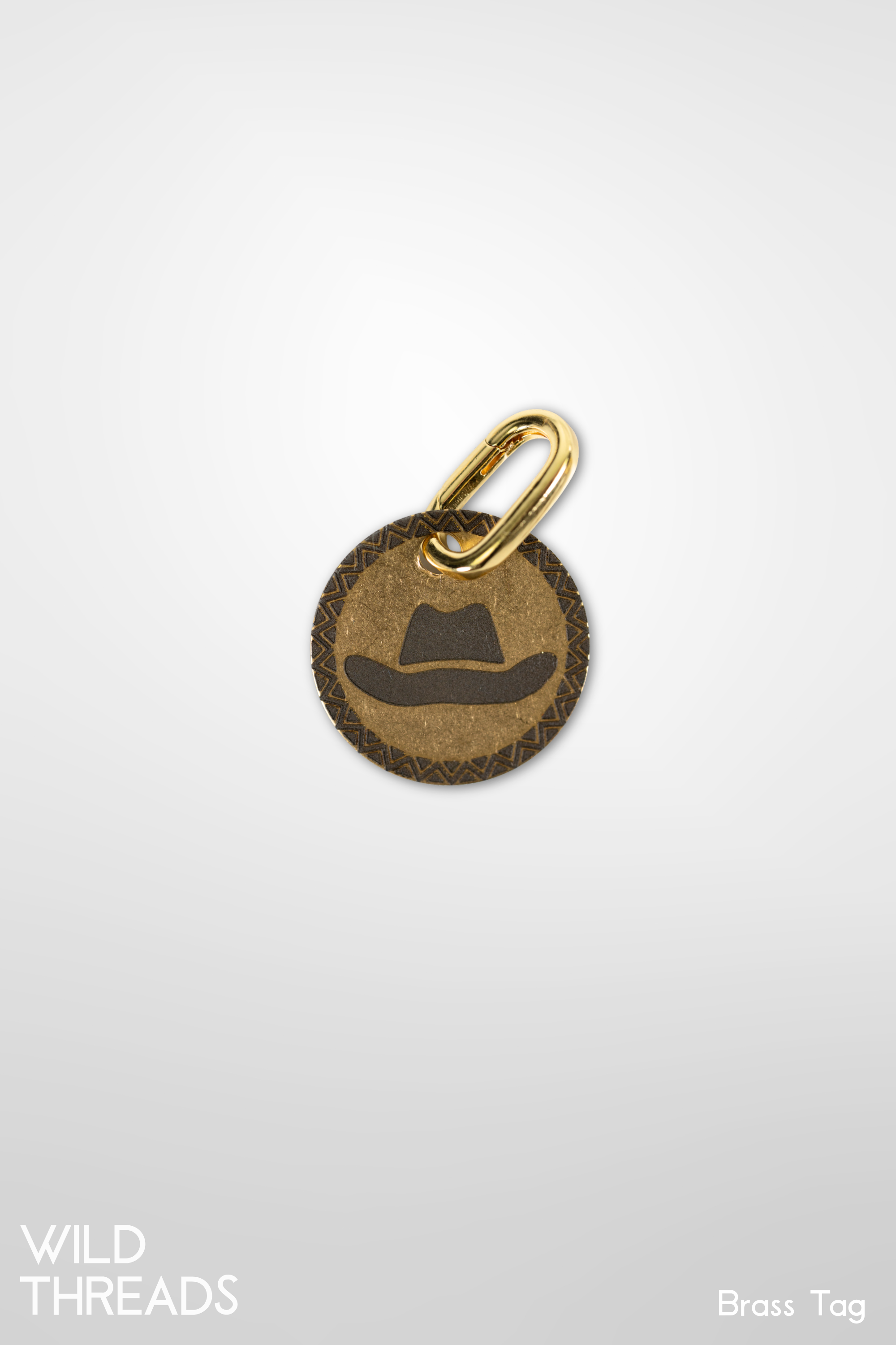 Cowboy Hat - Brass Tag
