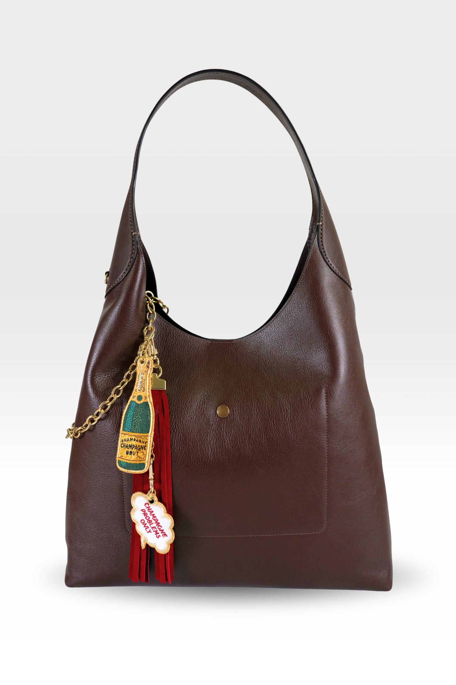 Champagne Bottle with Thought Bubble Stack