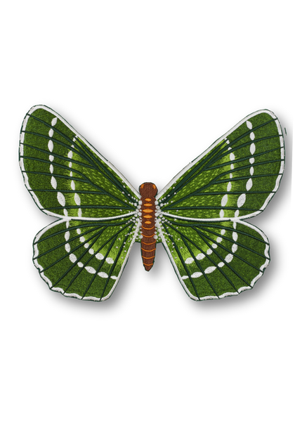 Green Papillon  Butterfly Patch