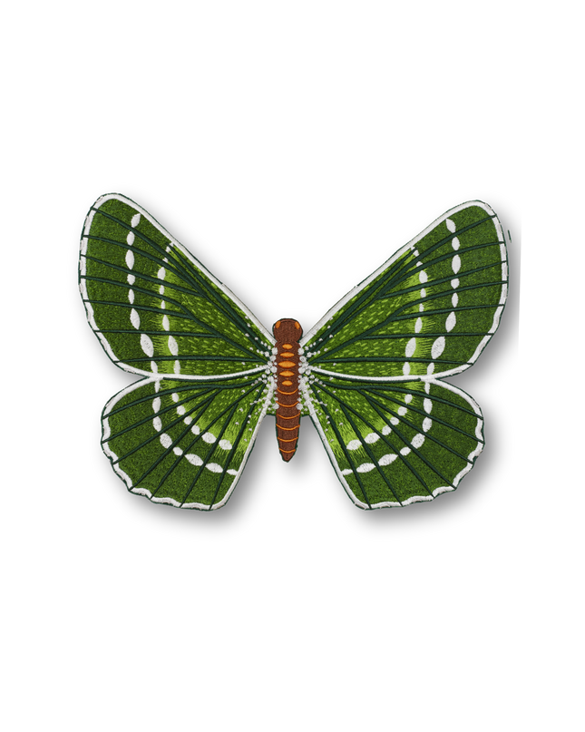 Green Papillon  Butterfly Patch