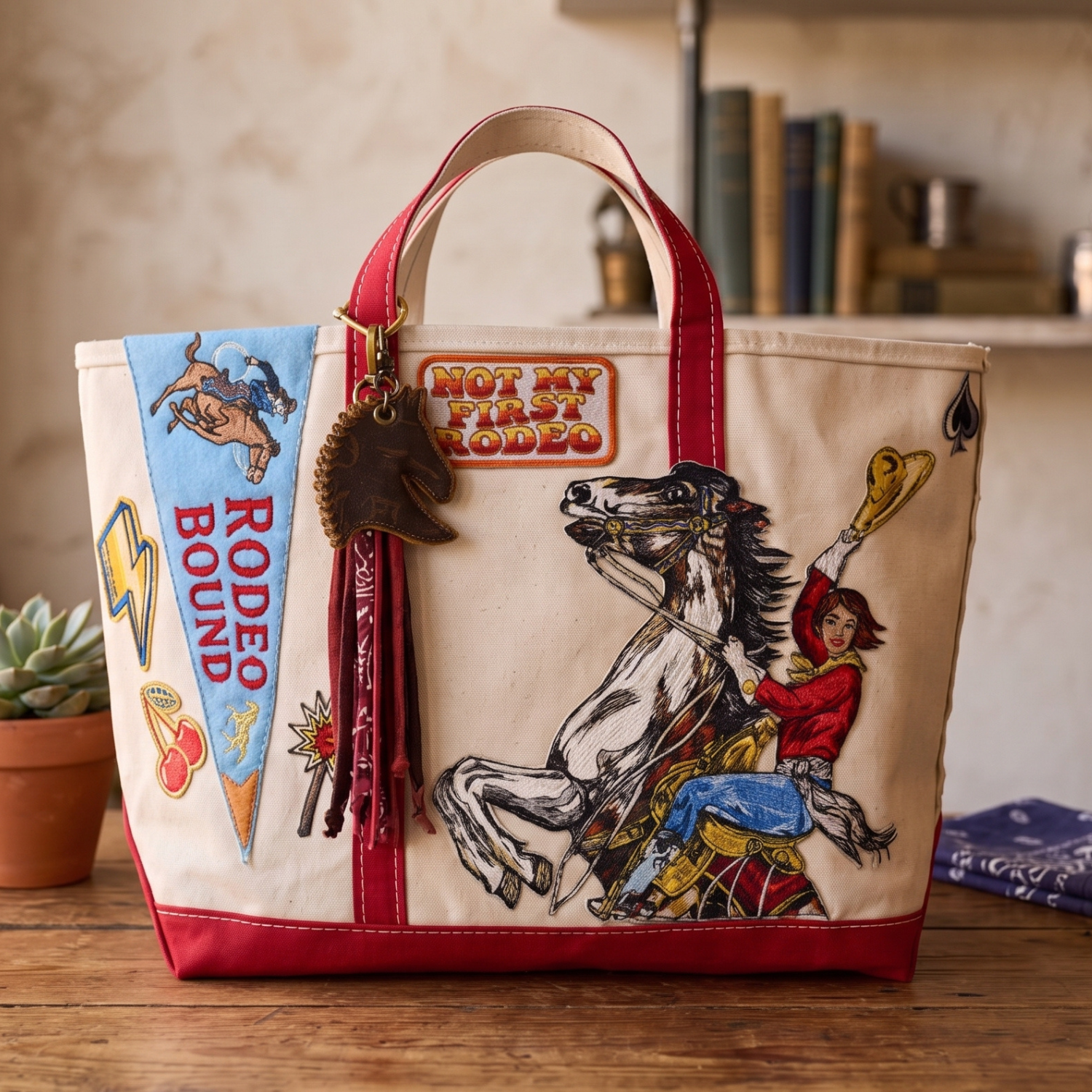 Trick Rider Vintage tote