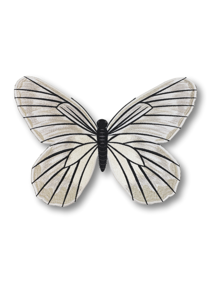Black Veined White Butterfly Patch