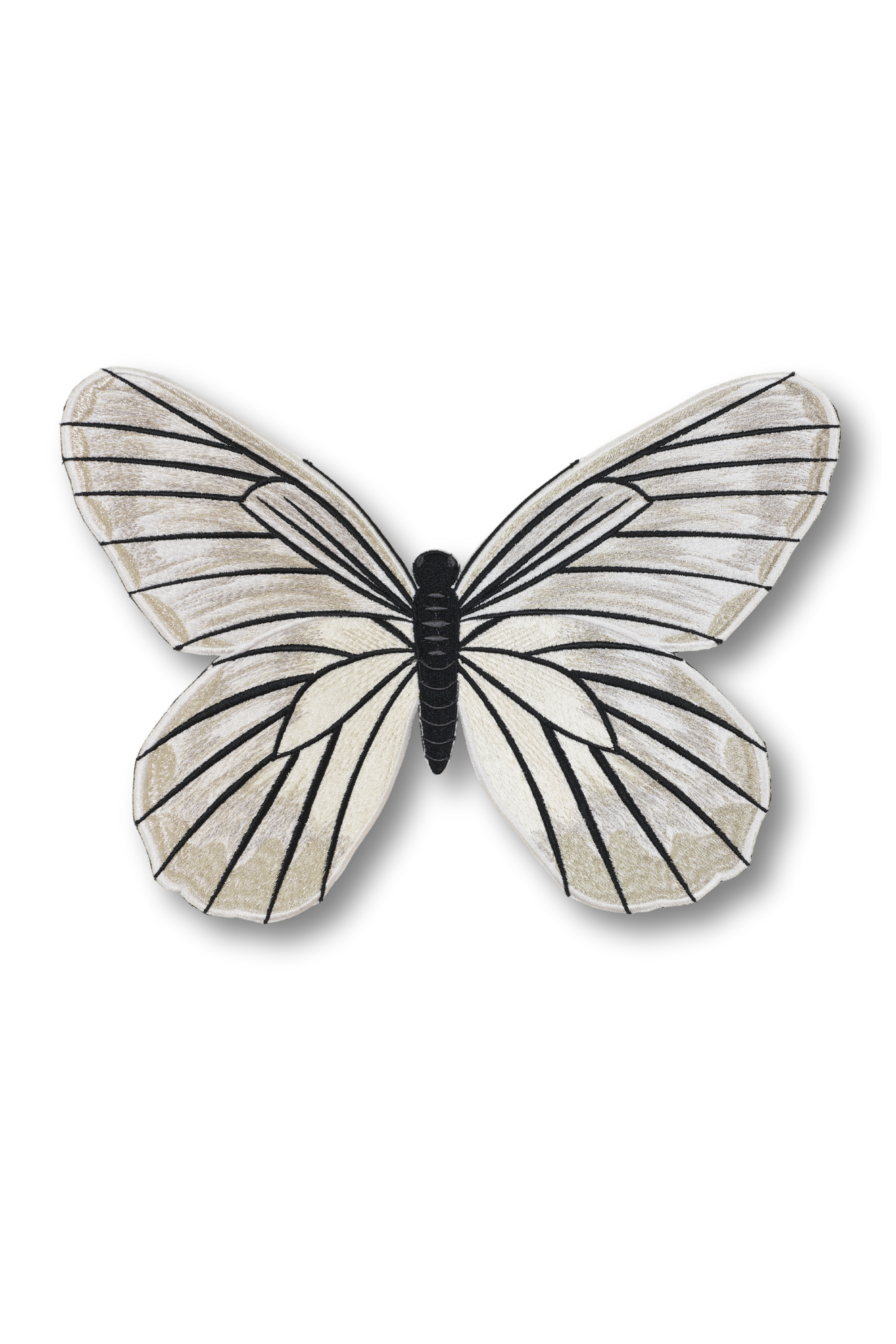 Black Veined White Butterfly Patch
