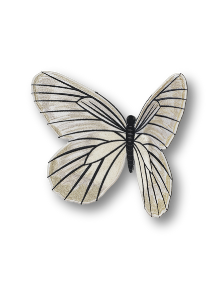 Black Veined White Butterfly Patch