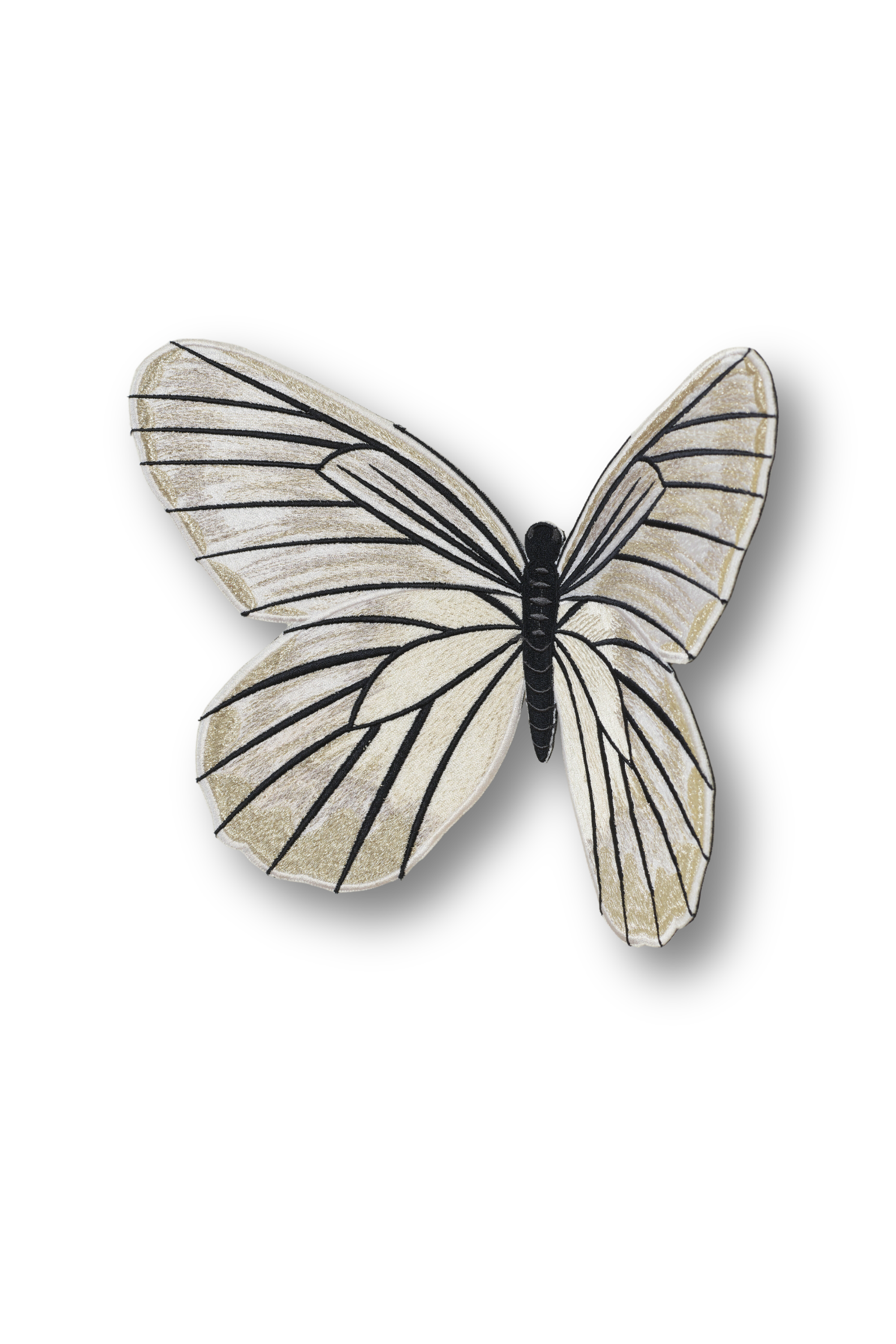 Black Veined White Butterfly Patch