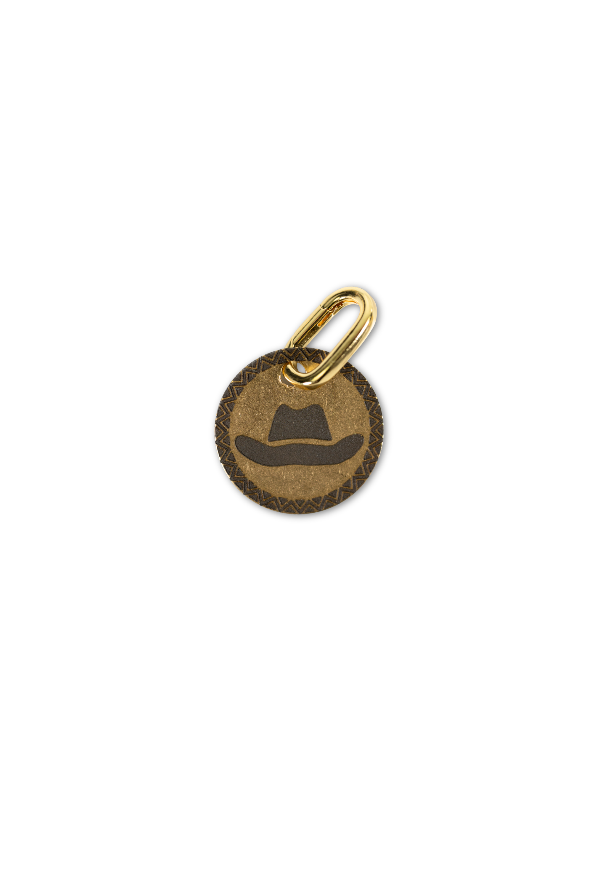Cowboy Hat - Brass Tag