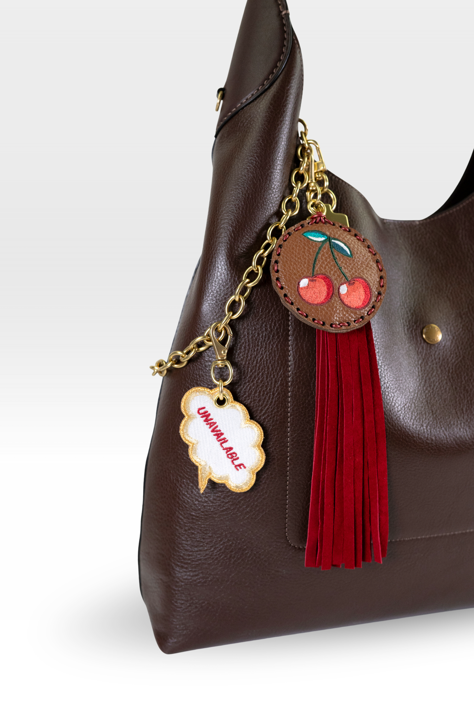 Leather Cherry with Unavailable Charm Stack