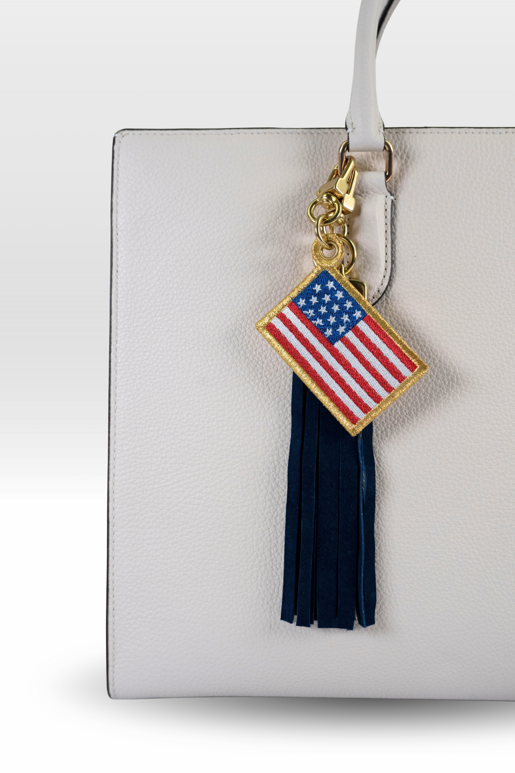 American Flag with Navy Silverado Tassel