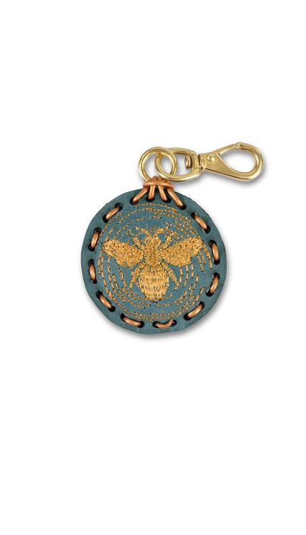 Small Circle Laced Charm - Bee
