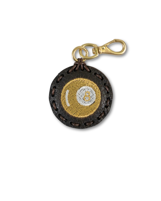 Small Circle Laced Charm - 8 Ball