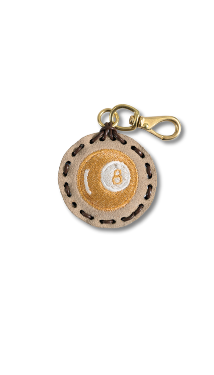 Small Circle Laced Charm - 8 Ball