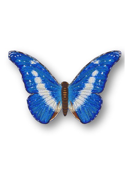 Blue Morpho Helena Butterfly Patch