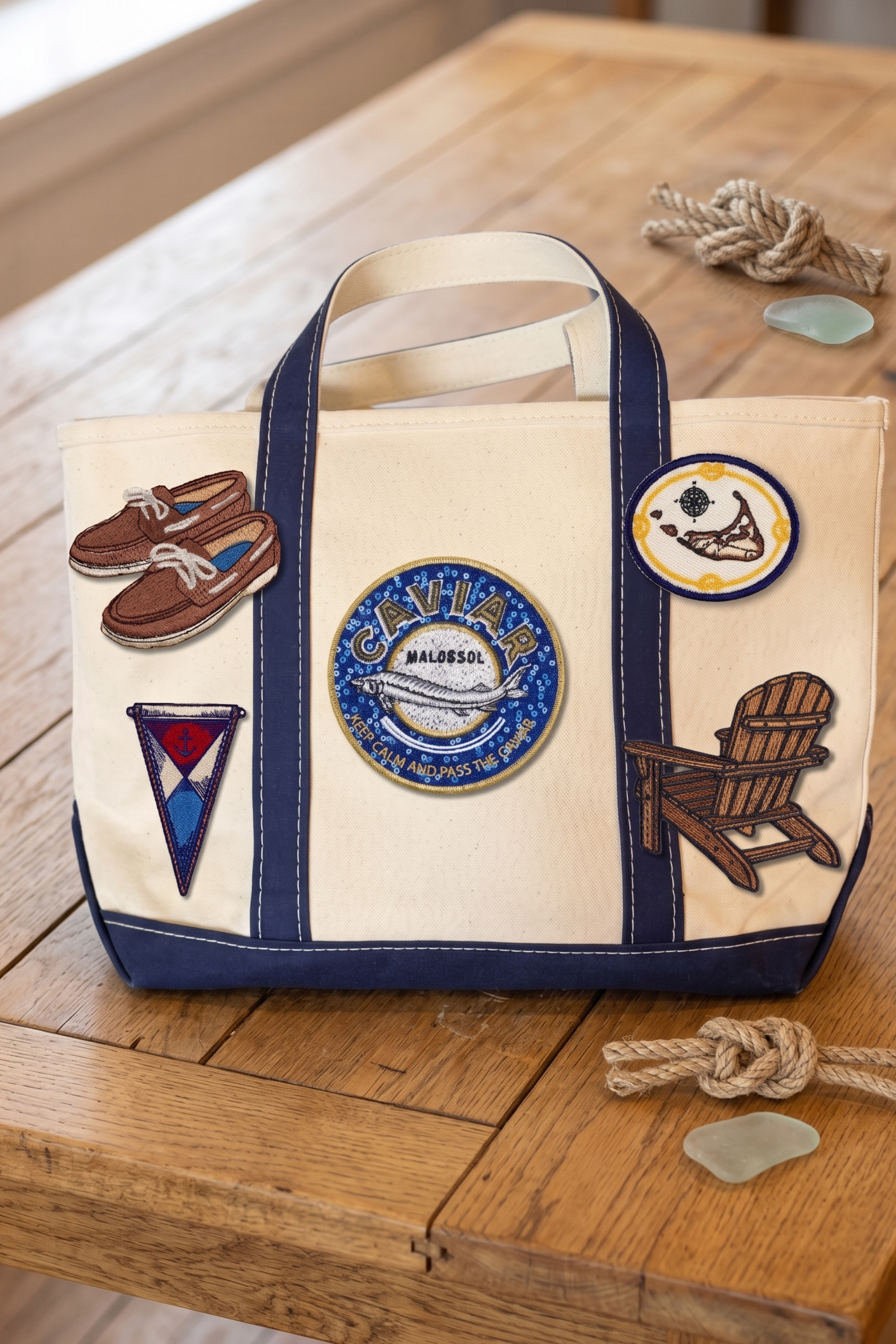 Nautical Caviar Tin Patch