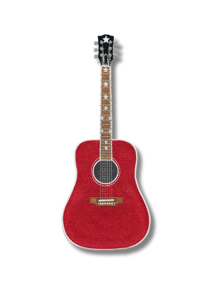Red Acoustic Guitar Patch