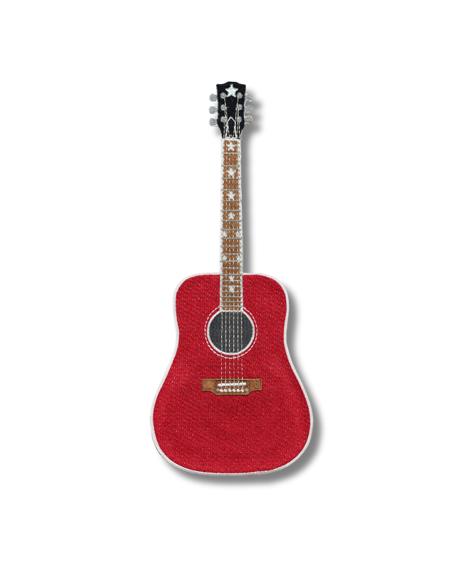 Red Acoustic Guitar Patch