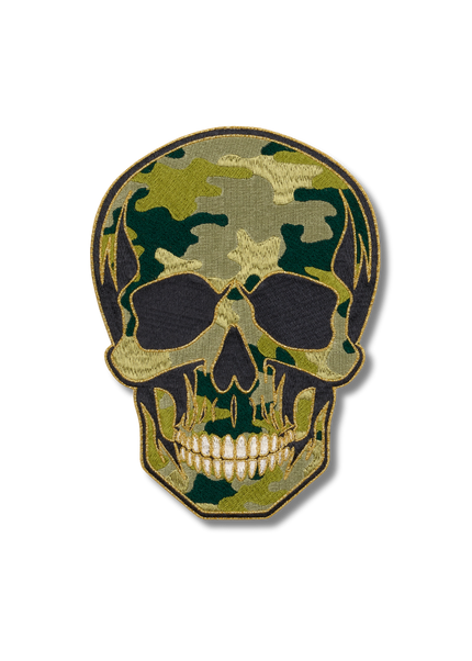 Woodland Camo Skull Patch