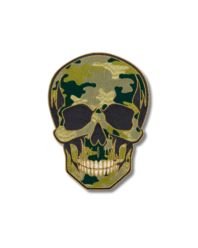 Woodland Camo Skull Patch
